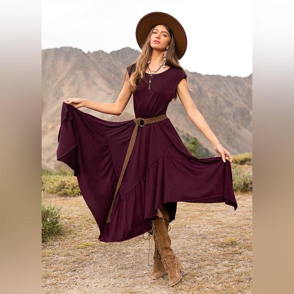 Joyfolie Dresses & Skirts - Joyfolie Large Women’s Pilar Dress in Deep Plum New with Tags